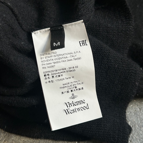 Vivienne Westwood Black Turtleneck w/ Embroidered Orb - Picture 10 of 12